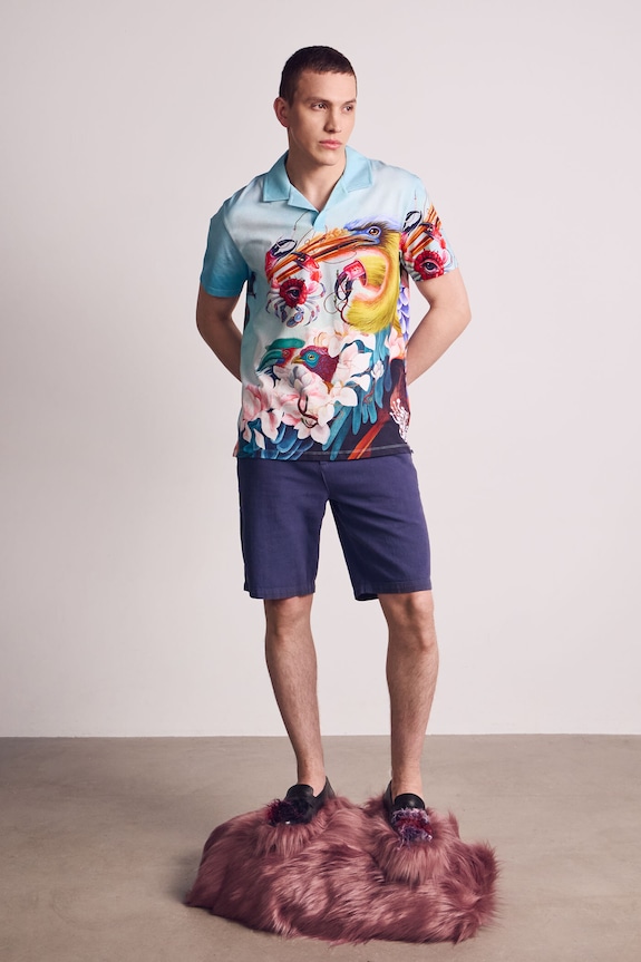 Medicine polo męskie bawełniane z elastanem multicolor RS26-POMA50