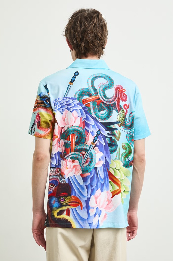 Medicine polo męskie bawełniane z elastanem multicolor RS26-POMA50