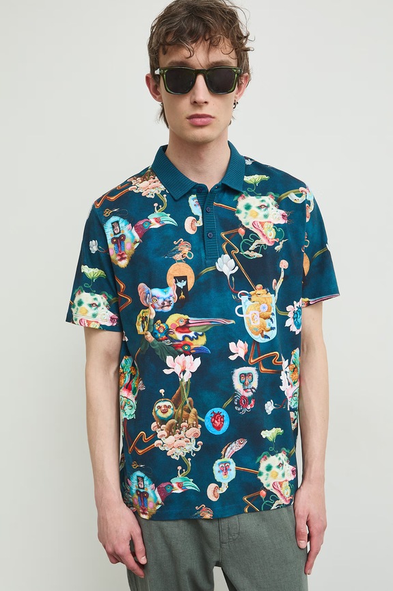 Odzież Medicine polo męskie bawełniane z elastanem RS26-POMA51 multicolor