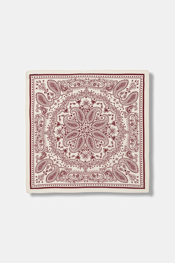 Bandana damska z wiskozy wzorzysta RS26-SAD307 beżowy RS26