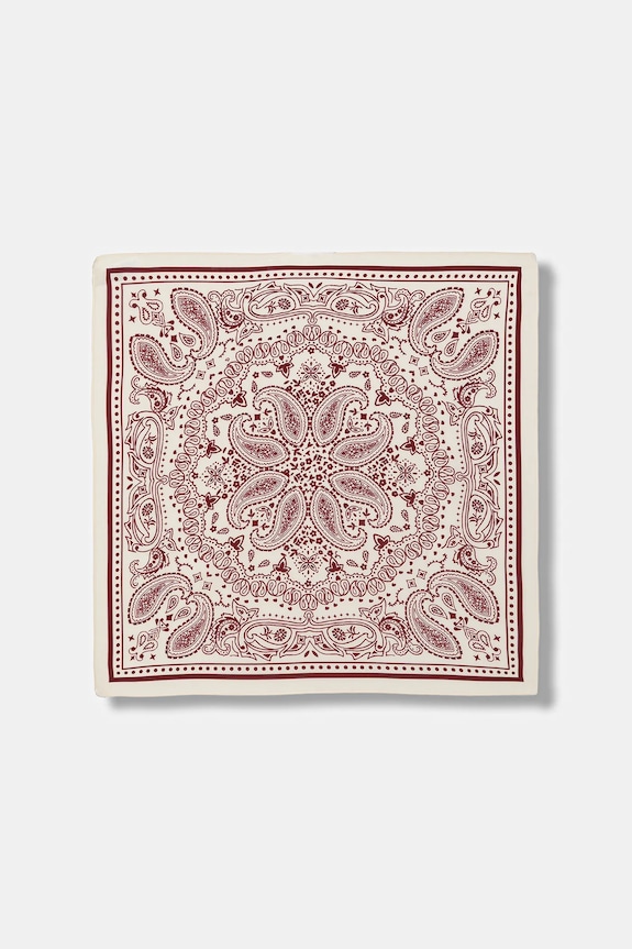 Bandana damska z wiskozy wzorzysta RS26-SAD307 beżowy RS26