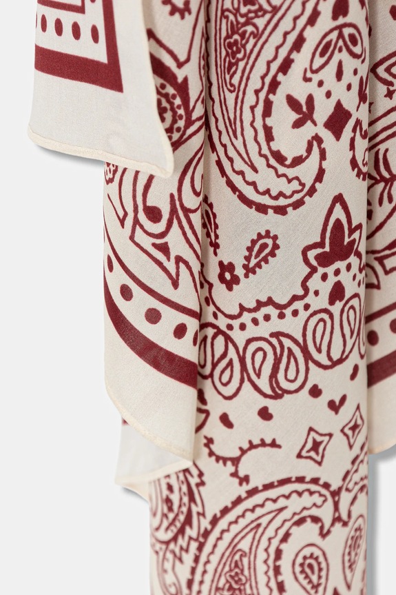 Akcesoria Bandana damska z wiskozy wzorzysta RS26-SAD307 beżowy