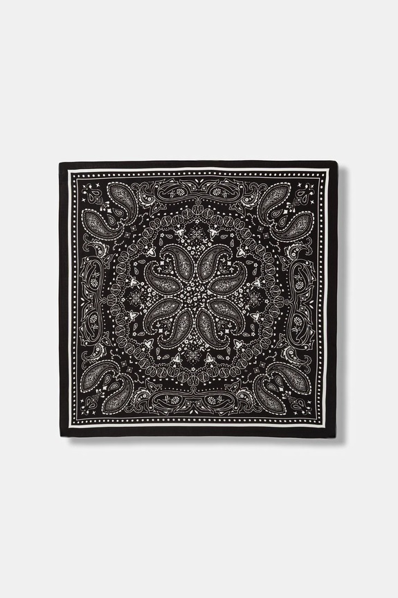 Bandana damska z wiskozy wzorzysta RS26-SAD307 brązowy RS26