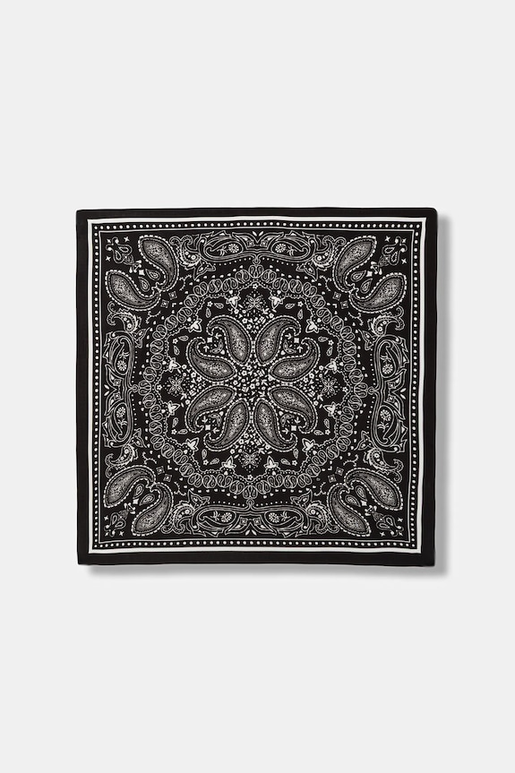 Bandana damska z wiskozy wzorzysta RS26-SAD307 brązowy RS26