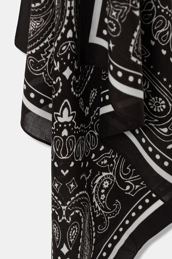 Akcesoria Bandana damska z wiskozy wzorzysta RS26-SAD307 brązowy
