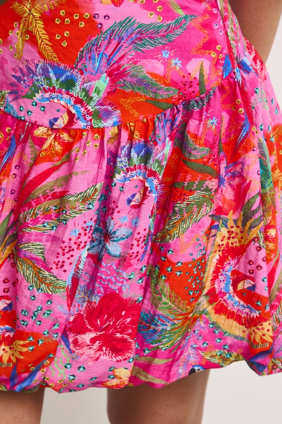 Spódnica bombka z wiskozą multicolor RS26-SDD090