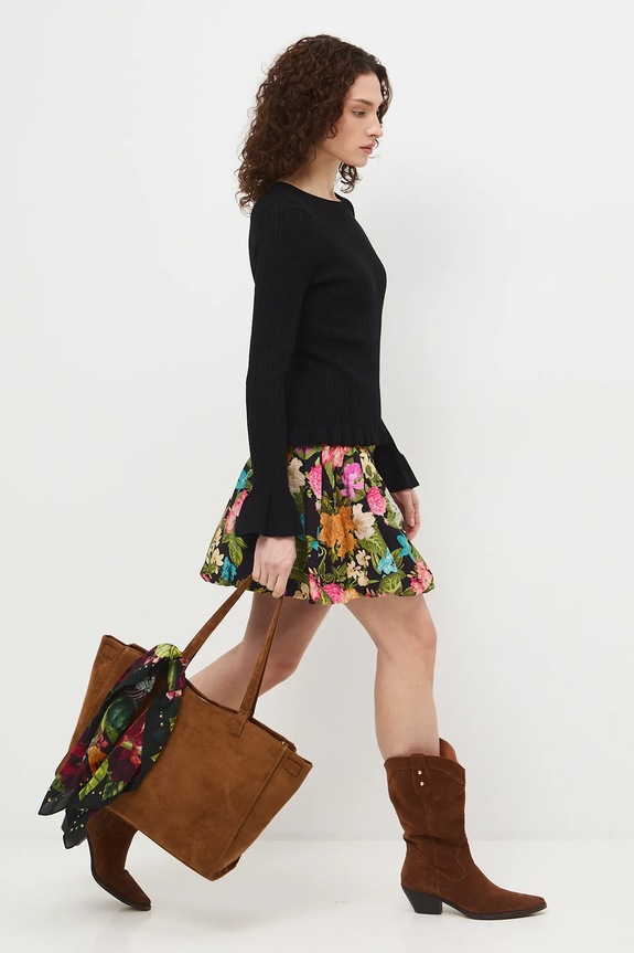Odzież Spódnica damska mini w kwiaty RS26-SDD425 multicolor