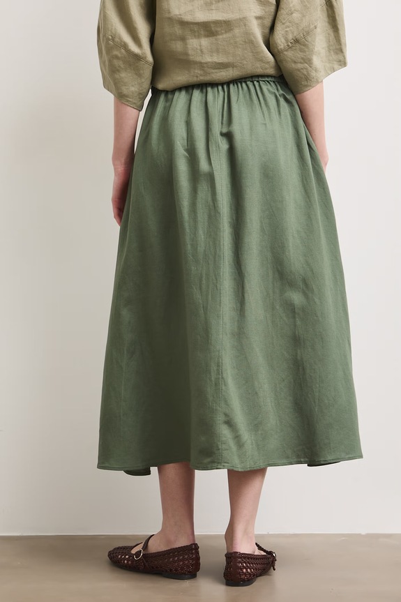 Oblačila Medicine krilo z lanom RS26-SDD901 zelena