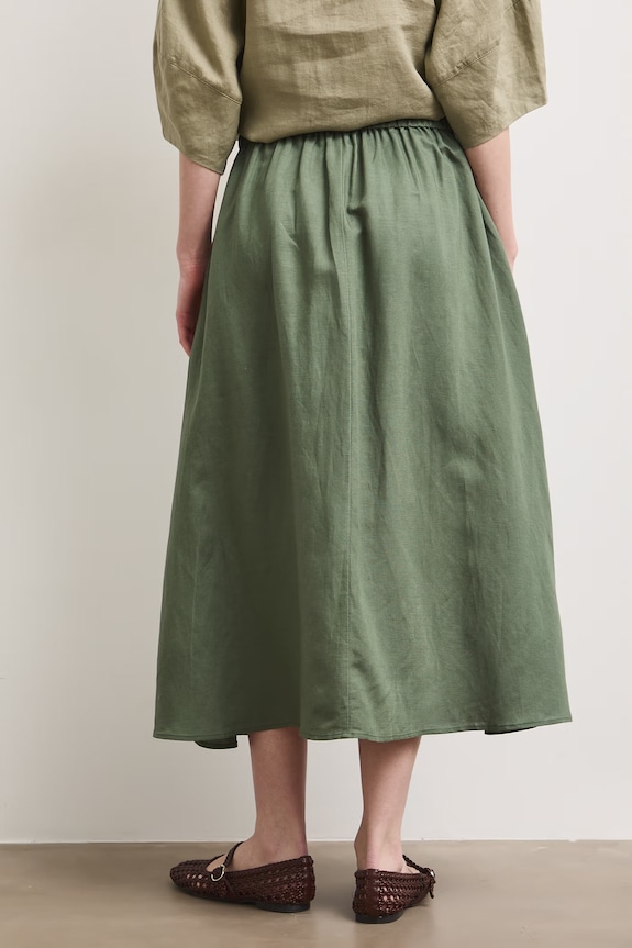 Oblačila Medicine krilo z lanom RS26-SDD901 zelena