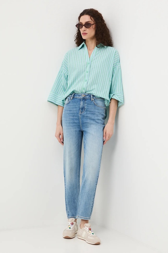 Medicine jeansy mom fit damskie niebieski RS26-SJD030