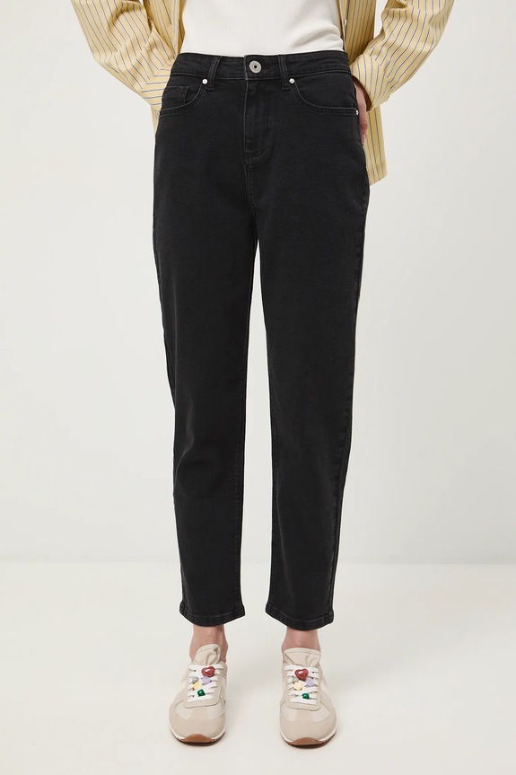 Jeansy mom fit damskie RS26-SJD031 czarny RS26