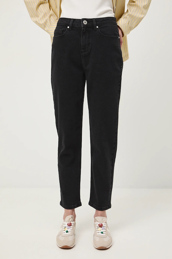 Jeansy mom fit damskie RS26-SJD031 czarny RS26