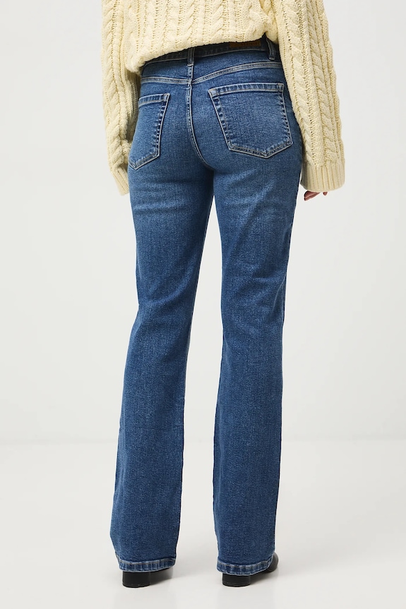 Odzież jeansy flare damskie RS26-SJD300 niebieski