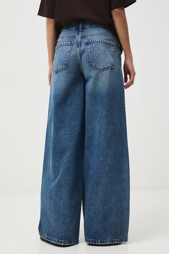 Odzież Jeansy wide leg damskie RS26-SJD302 niebieski