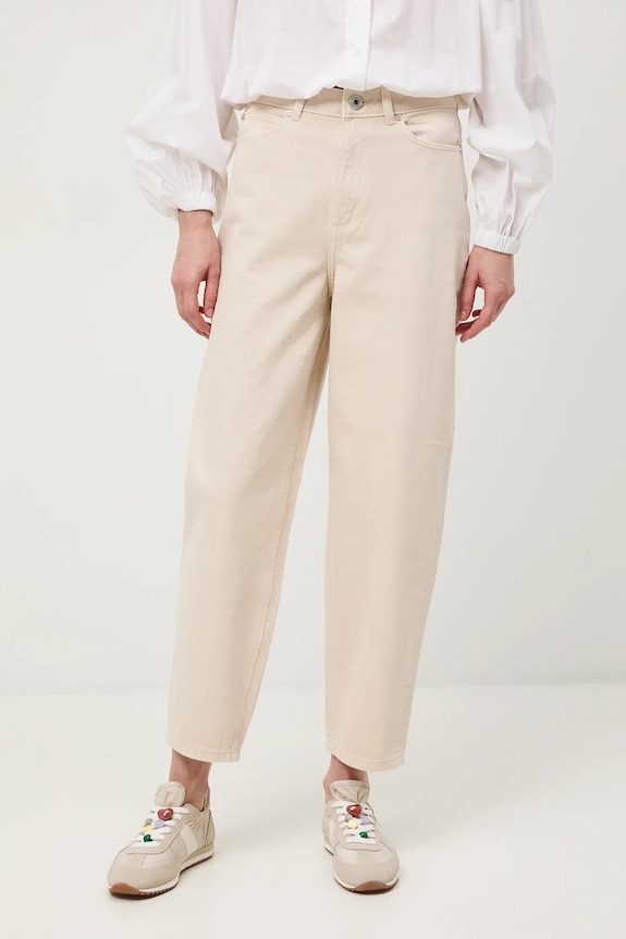 Jeansy mom fit damskie RS26-SJD304 beżowy RS26