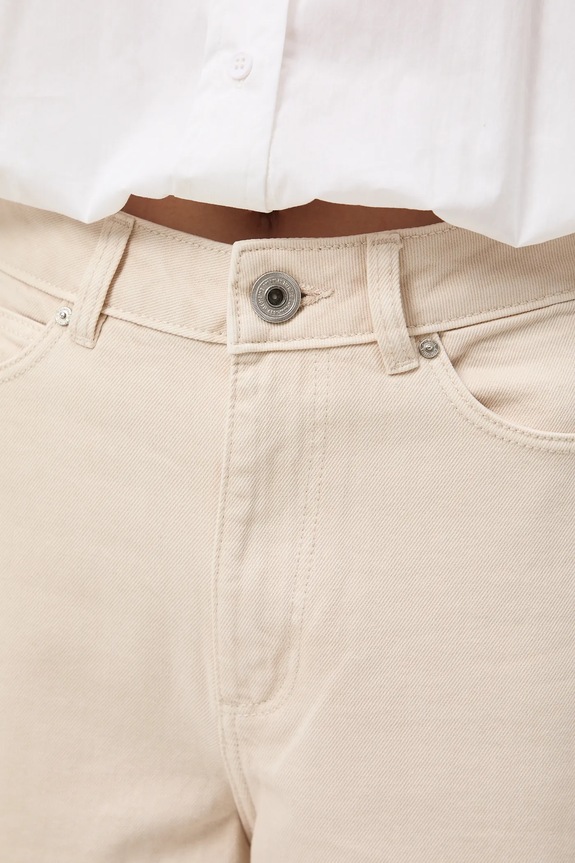 Jeansy mom fit damskie beżowy RS26-SJD304