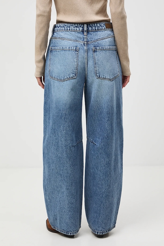 Odzież Jeansy slouchy damskie RS26-SJD305 niebieski