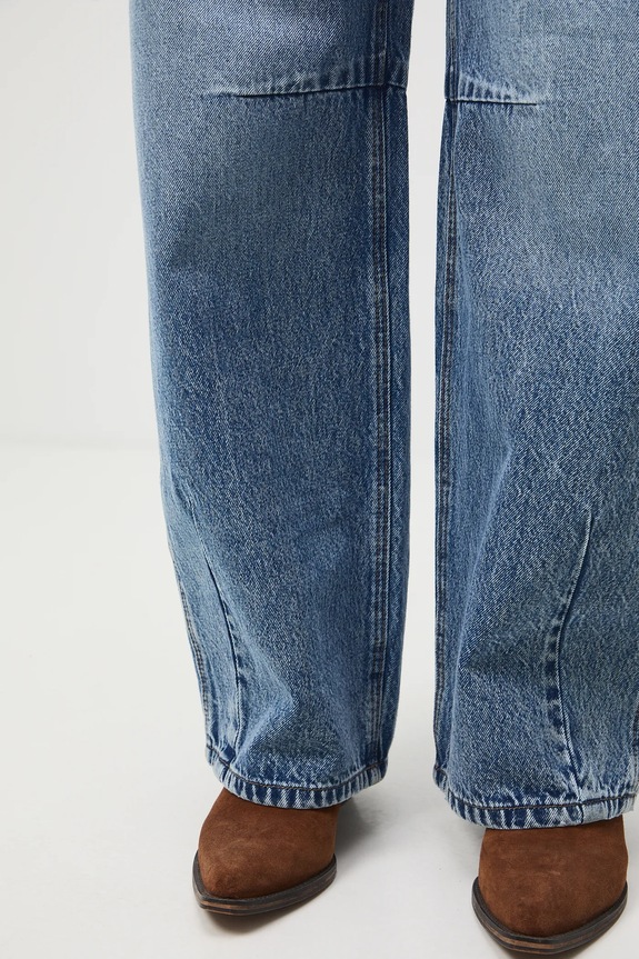 Jeansy slouchy damskie niebieski RS26-SJD305