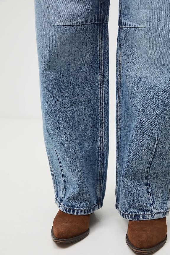 Jeansy slouchy damskie niebieski RS26-SJD305