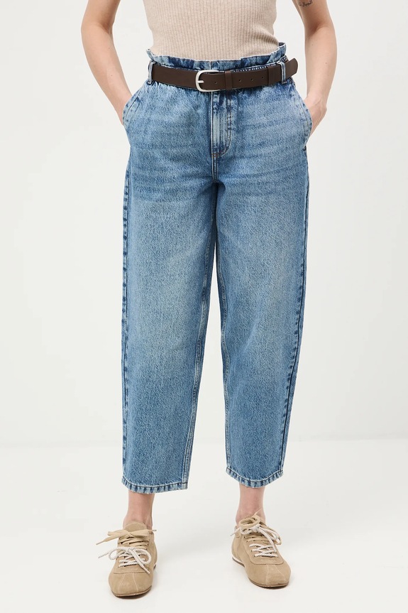 Jeansy slouchy damskie RS26-SJD307 niebieski RS26