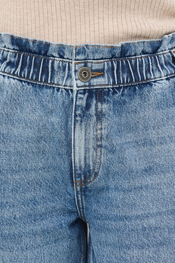 Jeansy slouchy damskie niebieski RS26-SJD307