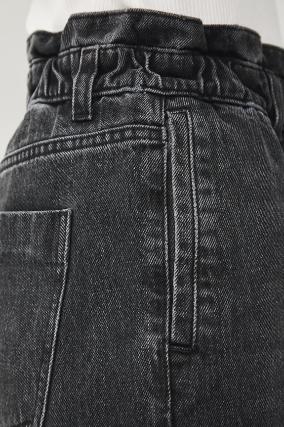 Jeansy slouchy damskie czarny RS26-SJD308
