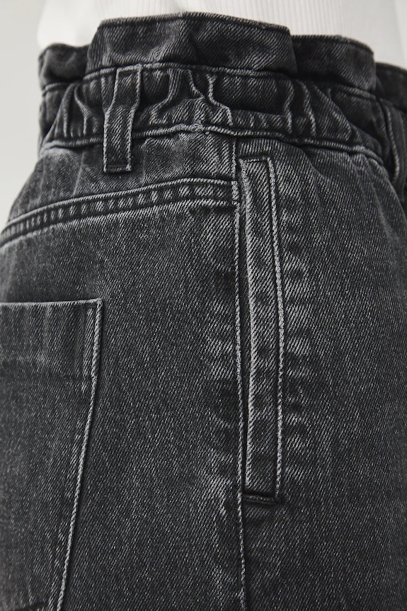 Jeansy slouchy damskie czarny RS26-SJD308