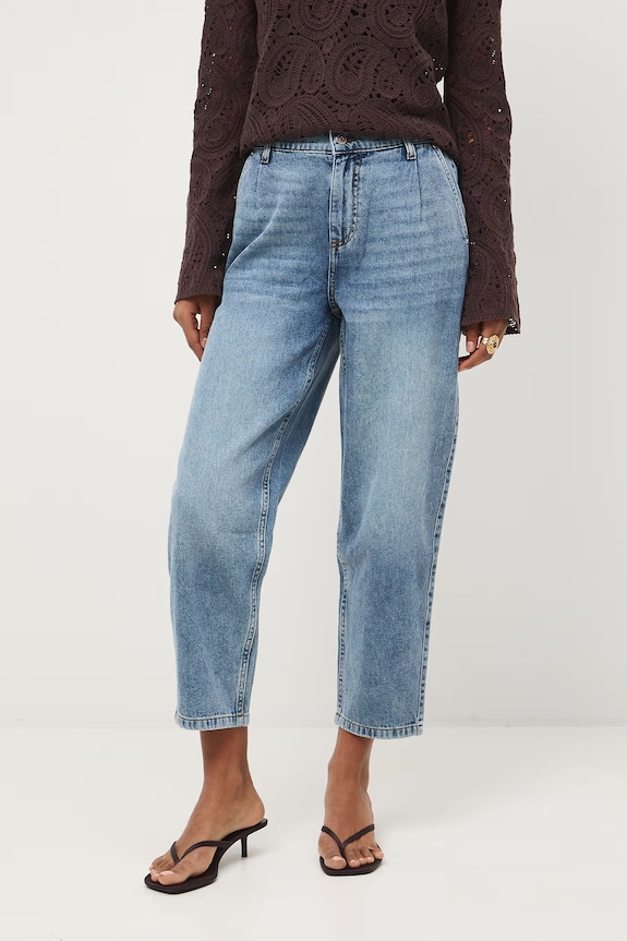 Jeansy carrot damskie RS26-SJD503 niebieski RS26