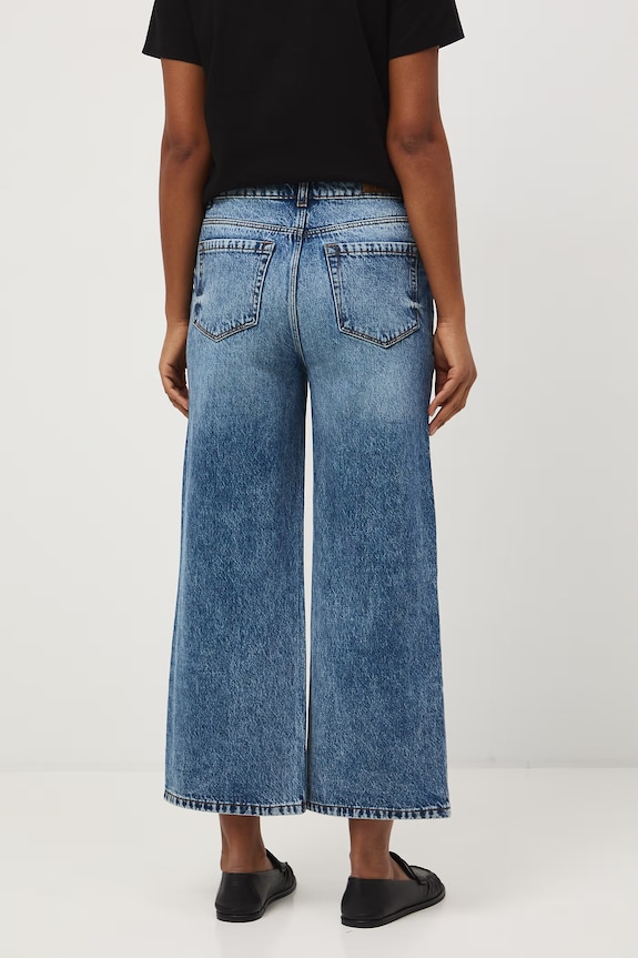 Odzież Jeansy straight damskie RS26-SJD504 niebieski