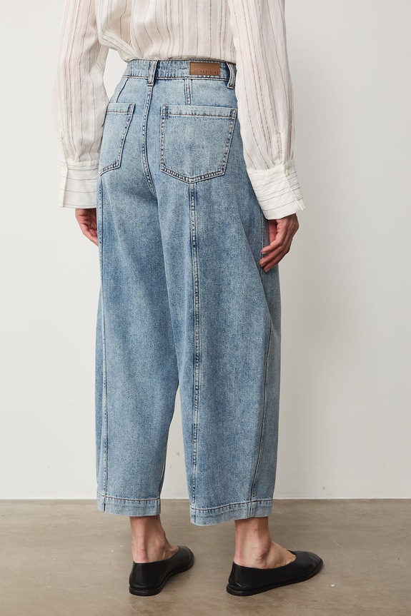 Odzież Jeansy slouchy damskie RS26-SJD508 niebieski