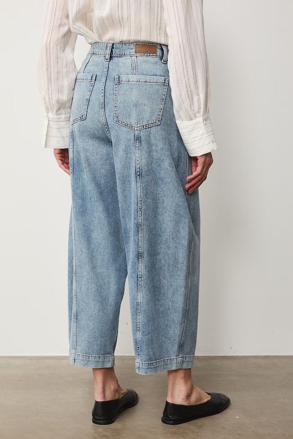 Odzież Jeansy slouchy damskie RS26-SJD508 niebieski