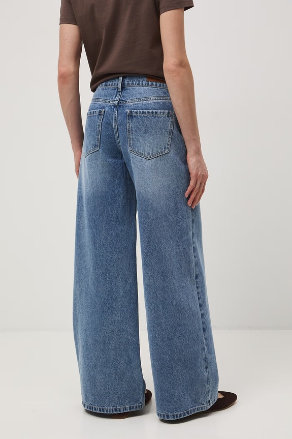Odzież Jeansy wide leg damskie RS26-SJD512 niebieski