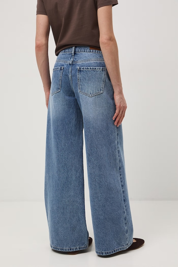 Odzież Jeansy wide leg damskie RS26-SJD512 niebieski