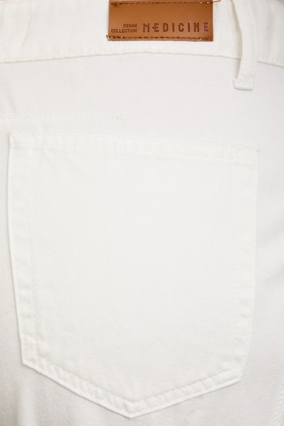 Jeansy wide leg damskie biały RS26-SJD800