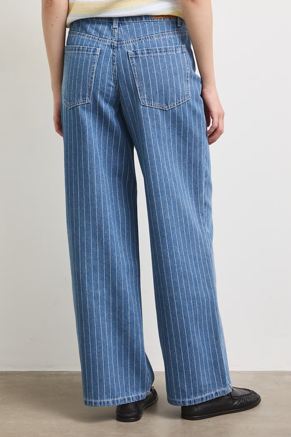 Odzież Jeansy wide leg damskie RS26-SJD801 niebieski