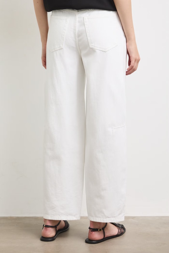 Odzież Jeansy slouchy damskie high waist RS26-SJD903 biały