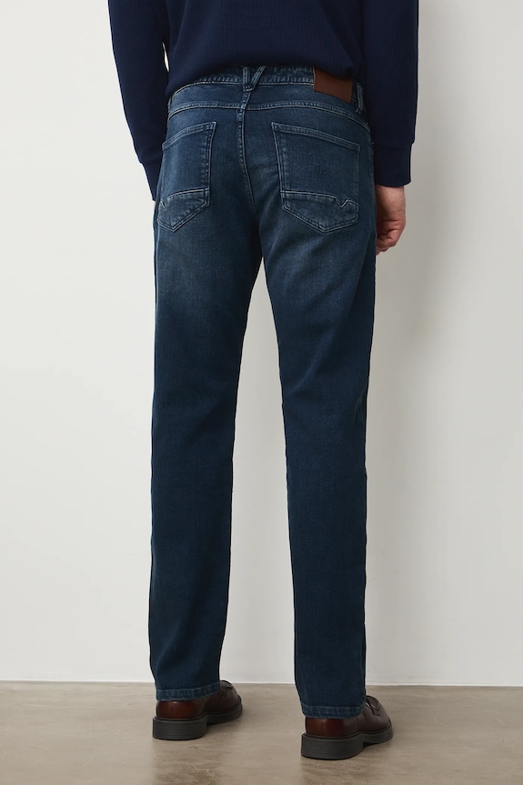 Jeansy regular męskie granatowy RS26-SJM031