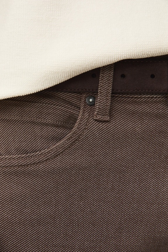 Jeansy slim fit męskie brązowy RS26-SJM303