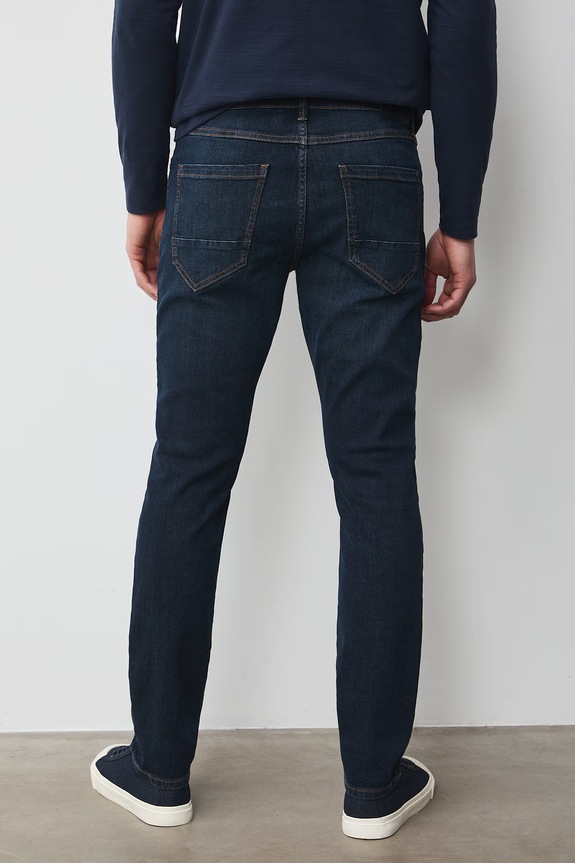 Odzież Jeansy slim fit męskie RS26-SJM504 granatowy