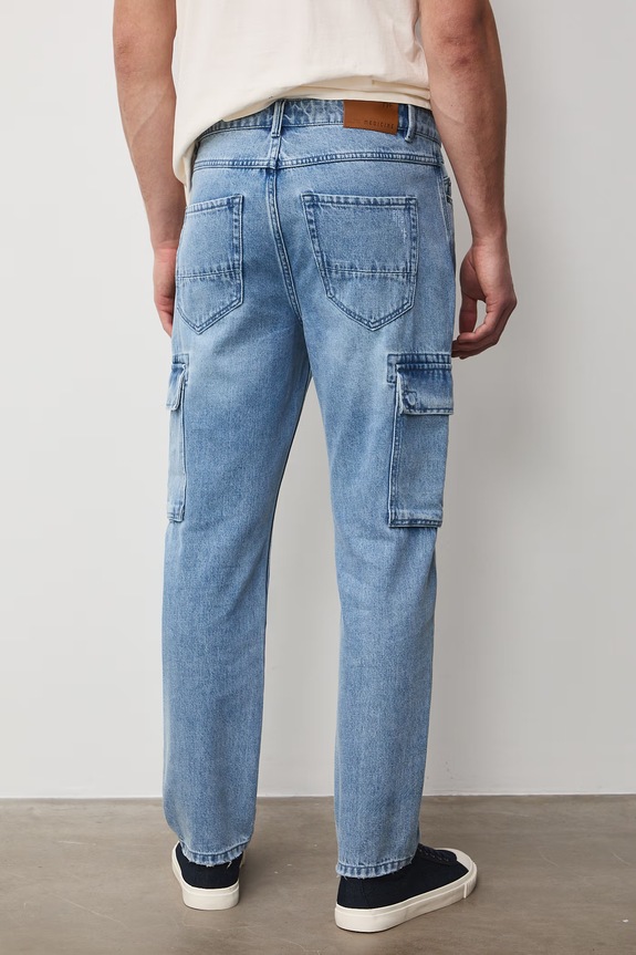 Odzież Jeansy regular męskie RS26-SJM505 niebieski