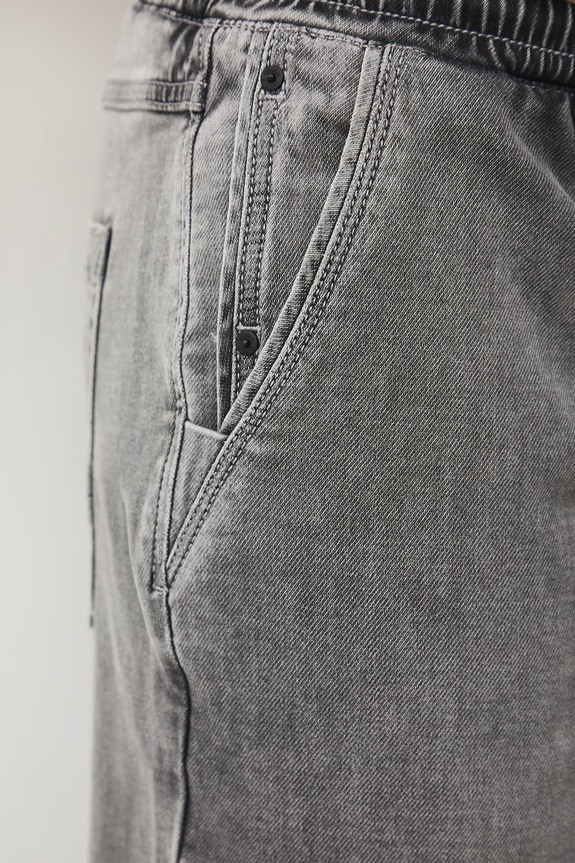 Jeansy jogger męskie szary RS26-SJM506