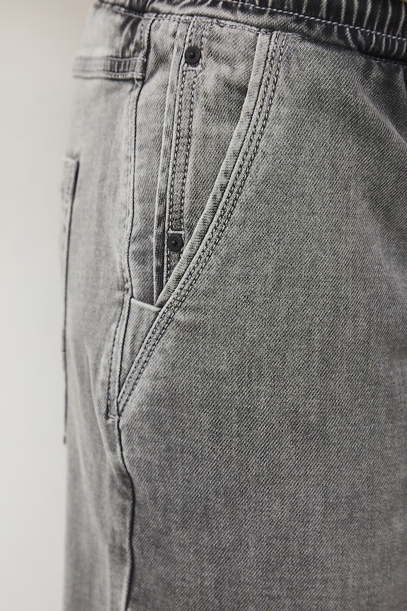 Jeansy jogger męskie szary RS26-SJM506