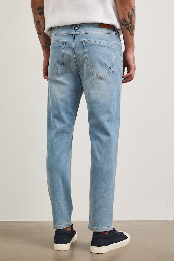 Odzież Jeansy slim fit męskie RS26-SJM801 niebieski