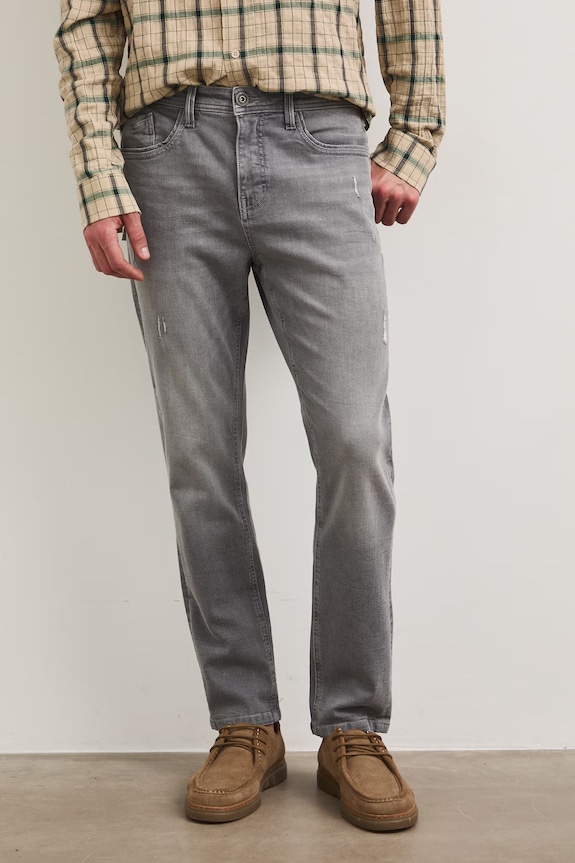 Jeansy slim fit męskie RS26-SJM801 szary RS26