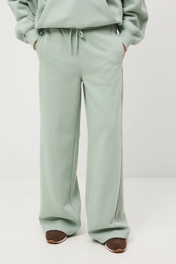 Tepláky wide leg RS26-SPD011 zelená RS26