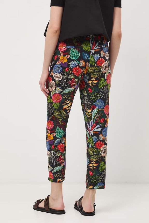 Odzież Spodnie chinos damskie z wiskozy z dodatkiem elastanu RS26-SPD060 czarny
