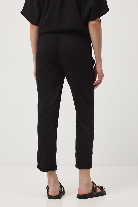 Odzież Spodnie chinos damskie z wiskozy z dodatkiem elastanu RS26-SPD060 czarny