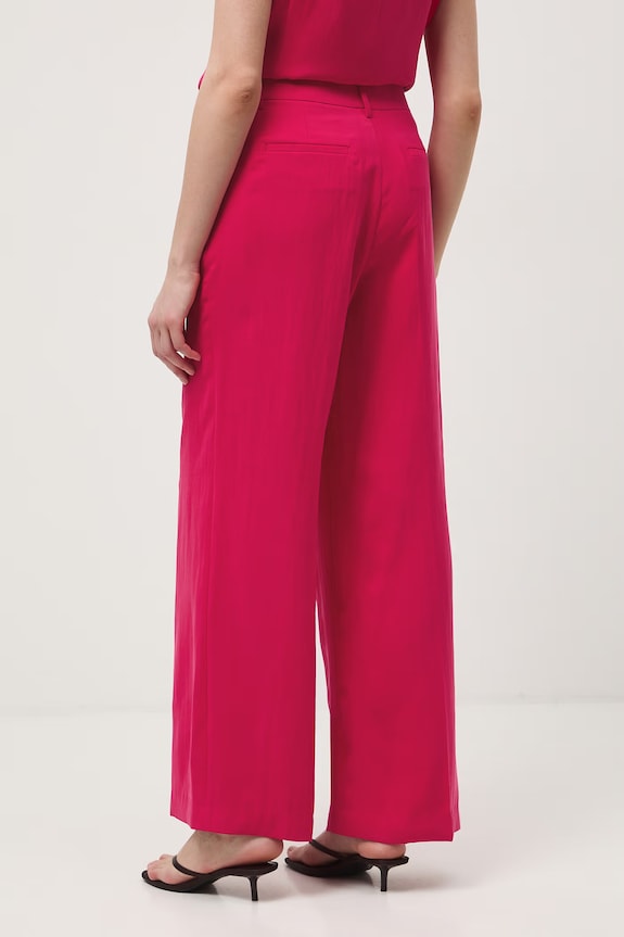 Nohavice wide leg dámske s viskózou ružová RS26-SPD600