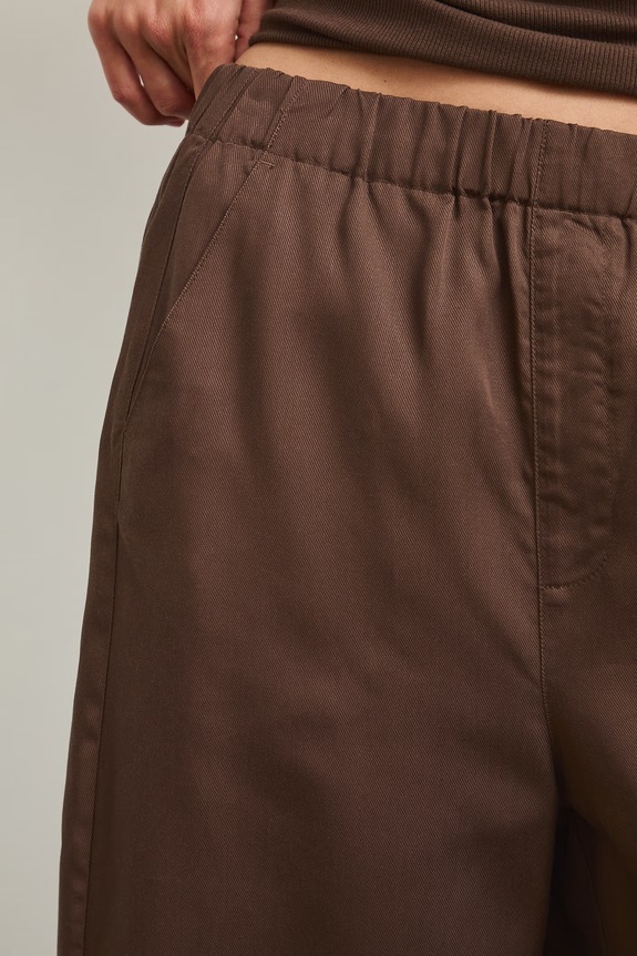 Dámská z lyocellu high waist hladká hnědá RS26-SPDA01