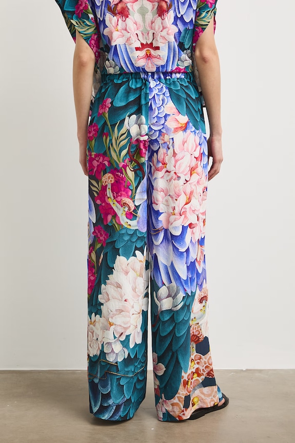 Medicine spodnie wide leg damskie z wiskozą multicolor RS26-SPDA50